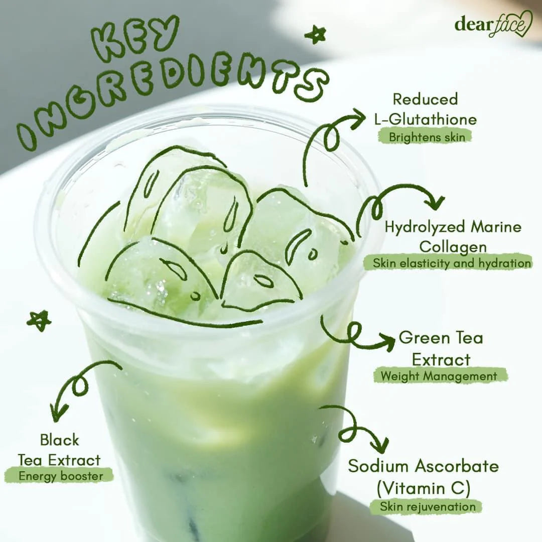 Dear Face Beauty Milk Premium Japanese Matcha Latte - Antioxidant Drink