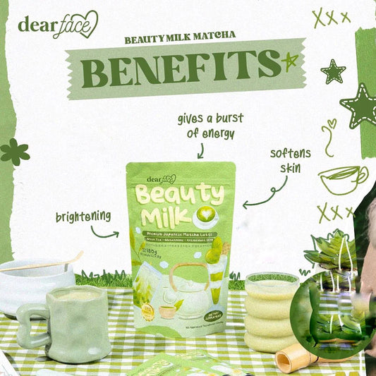 Dear Face Beauty Milk Premium Japanese Matcha Latte - Antioxidant Drink