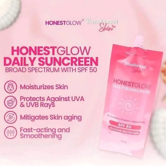Honest Glow Daily Sunscreen SPF50 UVA UVB Protection 50g