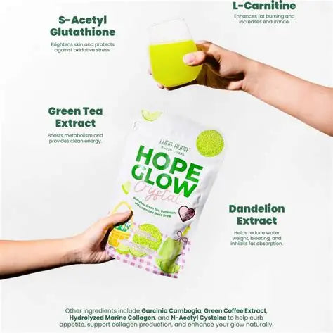 Luna Aura Hope Glow Crystal Honeydew Greentea 8 sachets