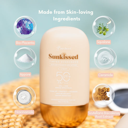 Barefaced Sunkissed Tinted Sunscreen LIGHT SPF 50+ PA++++ 50g