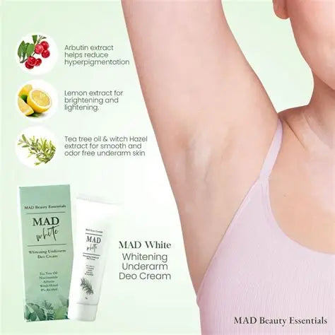 MAD Beauty Essentials MAD White Whitening Underarm Deo CREAM 30g