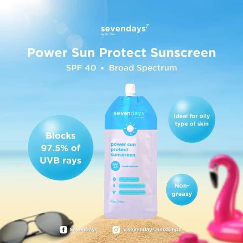 SEVENDAYS Power Sun Protect Sunscreen SPF 40 50g SACHET