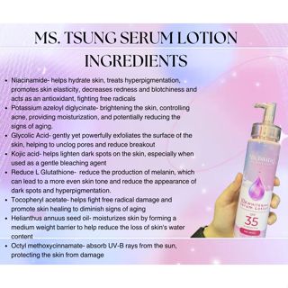 Ms. Tsung Essentials - 10X Whitening Serum Lotion SPF 30 - 250 ML