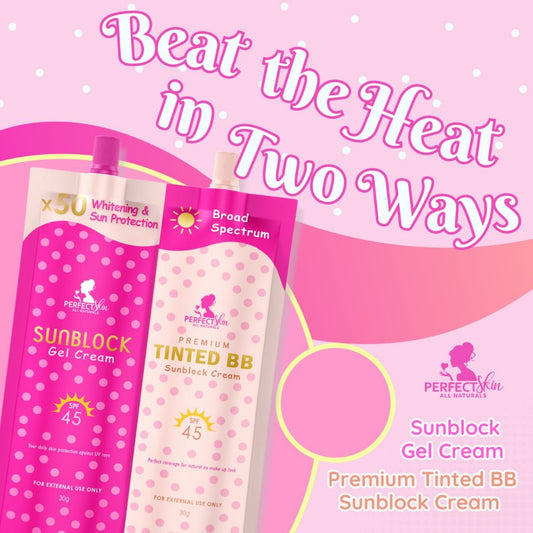 Perfect Skin Duo Sunblock Gel Cream SPF 45 30g + Tinted BB SPF 45 30g