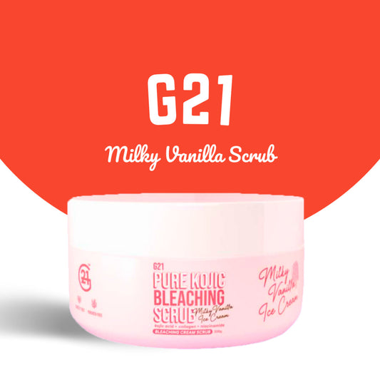 G21 Pure Kojic Bleaching Scrub Milky Vanilla Ice Cream Body Scrub 300g