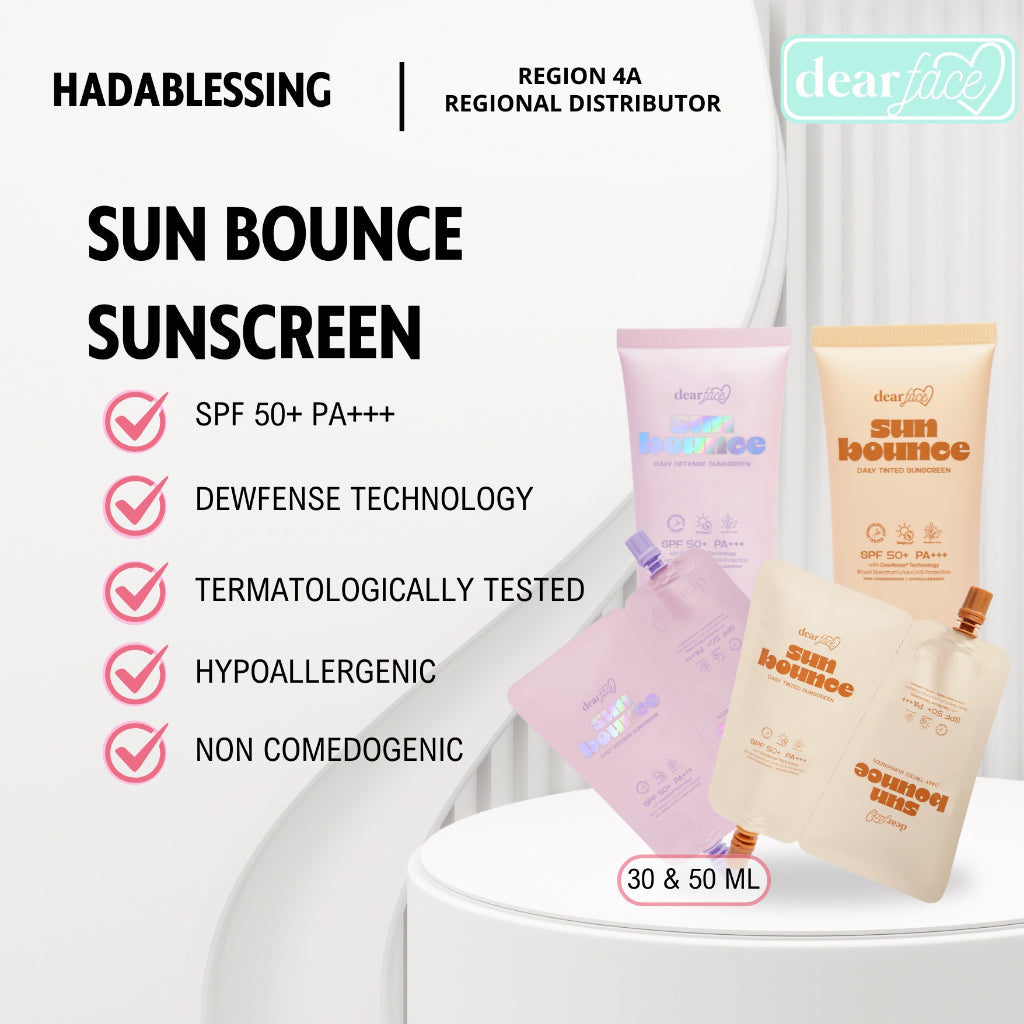 Dear Face Sunbounce Daily Defense Sunscreen SPF50+ PA+++ Sachet