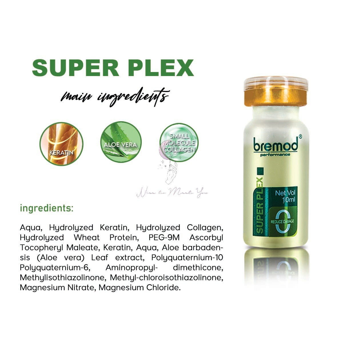Bremod Performance Super Plex Keratin Strong Repair Supplement 10ml