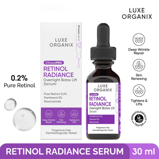 Luxe Organix Retinol Radiance Overnight Botox Lift Serum 30ml