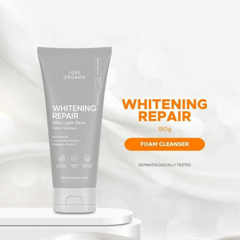 Luxe Organix Whitening Repair Ultra Light Glow Foam Cleanser 150g