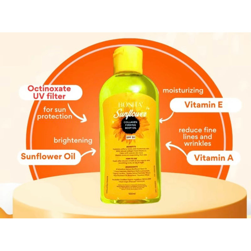 Bonita Sunflower Collagen Firming Body Oil 100ml