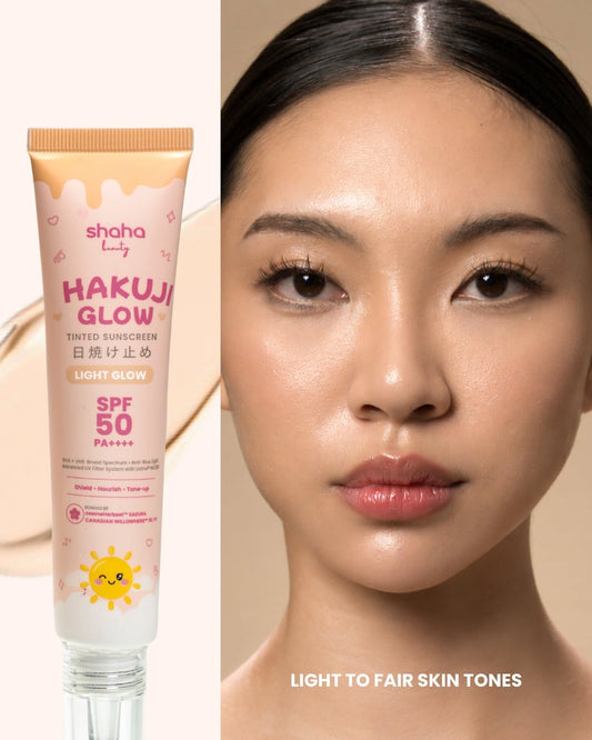 Shaha Beauty Hakuji Glow Tinted Sunscreen Light Glow SPF 50 PA++++ 30ml